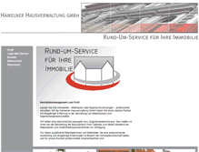 Tablet Screenshot of hamelner-hausverwaltung.de